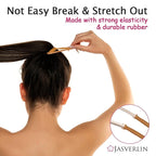 Small Hair Scrunchies Pony Tails Hair Ties Hair Elastics Bands for Women’s Girl’s Thin Thick Longhair No Metal No Damage 1/8 Inch 50 Pieces (Ginger)