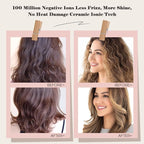 Dual Voltage Travel Hair Dryer Brush, Mini Hot Air Brush Styler & Dryer for European Travel, Hair Trends Nano Titanium 2 Inch One Step Hair Dryer and Styler Volumizer Oval Shape