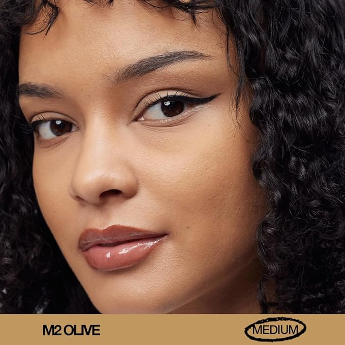 about-face THE PERFORMER Skin-Focused Foundation M2Olive – Medium Coverage, Long-Wear, Breathable & Buildable Base – Clean, Vegan, Hydrating Formula with Blue Agave & Chlorella – 1.08oz