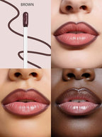Lip Stain Peel Off Lip Liner Stain with Tweezer, Long Lasting Matte Lip Tint Tattoo, Highly Pigmented Color Lip Makeup, Waterproof Lipstick, Transfer-proof Lipstain for Women, Brown