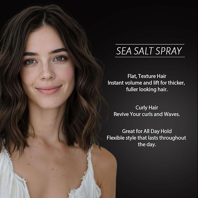 CNNY Sea Salt Spray for Hair Texturizing & Volume | 150ml Lightweight Natural Hold | Salt Spray for Men and Women with Beachy Waves, Adds Lift & Flexible Control to Medium-Long Hair