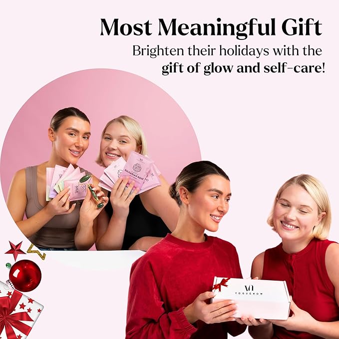 Jelly Mask for Facials - 24 Flavors Hydrating & Brightening Jelly Face Masks | Free Jade Roller & Spatula |Bulgarian Rose Lavender Hyaluronic Acid 24K Gold | Christmas Gifts for Women, Gifts for Women