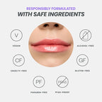 Wonderskin Lip Oil Rehab Serum - Tinted Lip Oil for Women, Hydrating, Moisturizing, and Non-Sticky Bright Red Tint Serum for Dry Lips (Flirt)