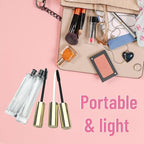 Empty Mascara Tube and Wand Glass, 3PCS 10ml Empty Mascara Tube and Lip Gloss Tubes, Eyelash Spoolies with Tube, Eyelash Growth Packing Tube Container for Home and Travel (B)