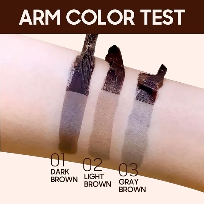 Brow Tattoo Peel Off Tint - Eyebrow Gel Tint with Eyebrow Stencils Christmas Makeup Gift for Women, Brow Gel Eyebrow Tattoos Waterproof Long-Lasting, Eye Brow Pencils Lush & Full Brows (Gray Brown)