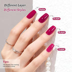 18ml Rose Red Nail Polish Large Volume Quick Dry Nail Polish, Long Lasting Shine, Fingernail Toenail Nail Art DIY Home Travel Nail Art Gift