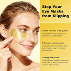 Under Eye Patches 60PCS, 24K Gold Collagen Eye Mask for Puffy Eyes & Dark Circles, Hydrating Eye Pads with Hyaluronic Acid, Vitamin C & Castor Oil, Anti-Aging Under Eye Treatment to Smooth Fine Lines