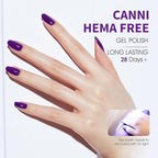 CANNI 6 Colors 9 ML Hema-Free Dark Purple Blue Gel Nail Polish Set, Blue Dark Purple Gel Polish Kit, Soak Off LED Nail Gel Manicure Kit DIY at Home Salon Gifts