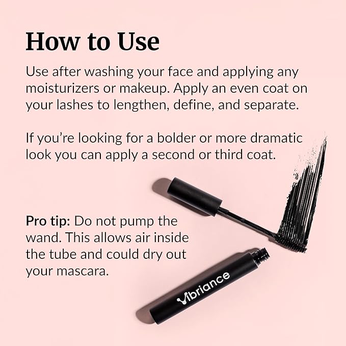Vibriance Volumizing Tubing Mascara, Soft Black - Hypoallergenic, Moisturizing, Lifting, Long-Lasting - Special Tube Formula for 50+