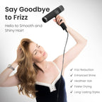 Hair Dryer for salon-1800W high Speed Powerful Blow Dryer with a110,000 RPM Lightweight Turbo Heat for Fast Drying-Black