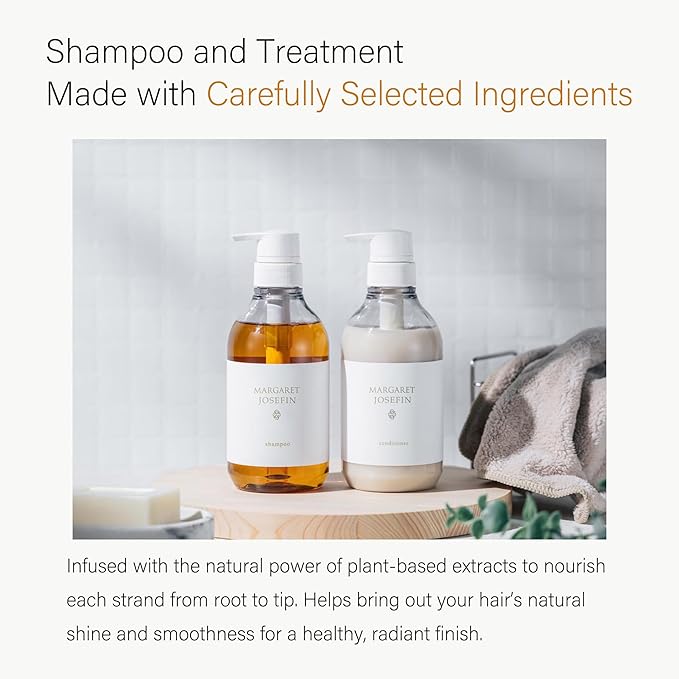 MARGARET JOSEFIN Japanese Shampoo – Sulfate Free, Hydrating, Smooth and Volume Care, Green Tea Scent | 16.9 fl oz (500mL)