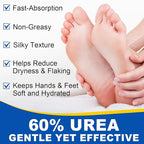 2Pack Urea Cream Stick 60% plus 2% Salicylic Acid, Foot Cream Moisturizer for Dry Cracked Feet, Knees, Elbows, Hands, Moisturizes and Hydrates the Dry Skin, Skin Softener, 2.82oz