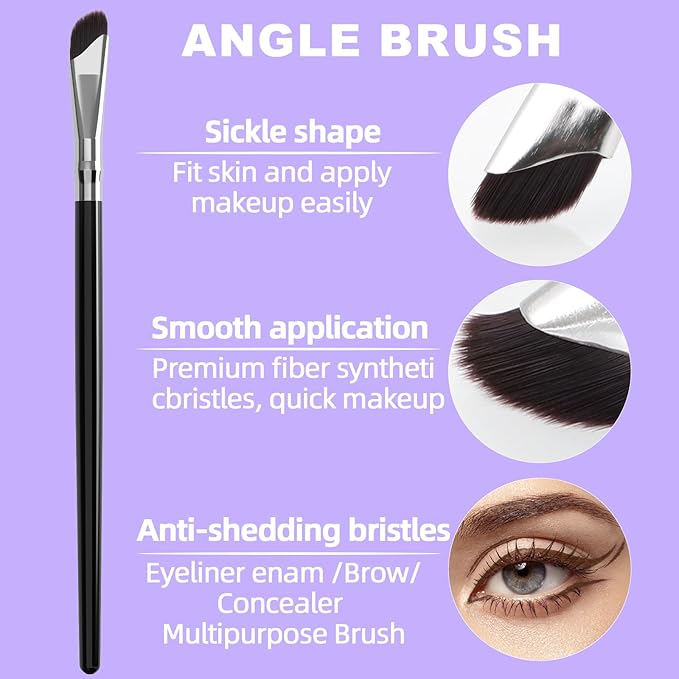 LAVONE Eyeliner Set - Waterproof Makeup Kit with Liquid Eye Liner Pencil, Gel Eyeliner and Angled Eye Liner Brush, Waterproof, Smudge Resistant, Long Lasting Formula - Light Brunette