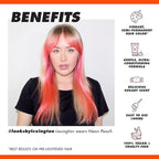 Lime Crime Full Coverage Unicorn Hair Dye, Neon Peach - Damage-Free Semi-Permanent Hair Color Conditions & Moisturizes - Temporary Hair Tint Kit Has A Sugary Citrus Vanilla Scent - Vegan