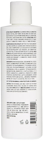 ARROJO Ultra Violet Purple Shampoo (8.5 oz) Hair Shampoo for Color Treated Hair to Eliminate Brassy & Yellow Tones Purple Shampoo for Blonde Hair w/ Vitamin E Paraben and Sulfate Free Shampoo