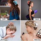 4.1 Inch Jumbo Claw Clips for Thick Hair - 12 Pcs Square Hair Accessories for Women and Girls - Dopamine