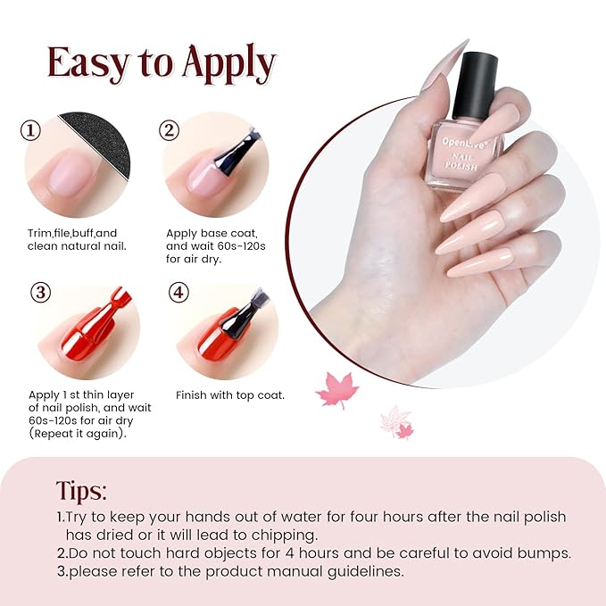 12 PCS Nail Polish Kit With 10 Colors As 2 PCS BASE And TOP Coat Green Blue Red Pink Collection Gifts for Women.