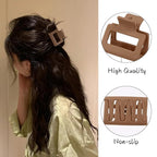 18Pcs Medium Hair Clips for Women Girls - Matte Love, Triangle, Ribbon and Semicircle Styles for Thin/Thick Hair, Cute Nonslip Accessories (White, Brown, Black)