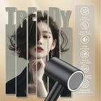 Salon Styling Hair Dryer with Wall Holder【Blue Light Negative Ions】 Fast Drying，High Power HairDryer for Home & Travel【Equipped 360 Rotatable Blow Dryer Stand 】 110V Matte Texture - Graphite Ash