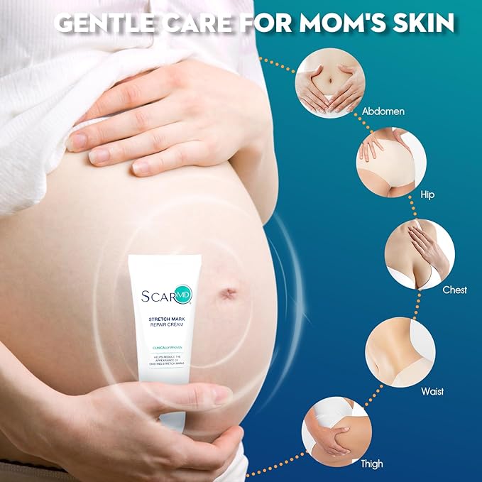 Stretch Mark Repair Cream is Formulated with Botanical Ingredients to Effectively Minimize Stretch Marks for a Smoother, More Even Skin Tone