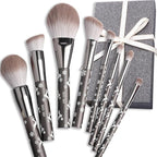Natural Goat Hair Makeup Brush Set Professional, Snowflake Cosmetic Brushes Makeup Set, Natural Makeup Brushes, Natural Bristle Makeup Brushes, Natural Hair Makeup Brushes Set Professional.