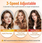 Cordless Hair Straightener, SUNMAY 2-in-1 Titanium Flat Iron Curler with Negative Ion, Dual NTC Temperature Control, 20s Fast Heat-Up, 3 Heat Settings, USB Rechargeable Portable Travel Straightener