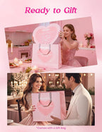 Beetles So In Love Collection – Forever In Love Valentine Gel Nail Polish Kit with UV Light, Pink Gel Polish with Base Top Coat Nail Tips Mini Rose Bouquet, Valentine's Day Gifts for Wife Girlfriend