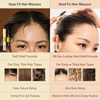 Hype Fit Hair Mascara – Flyaway Slick Stick & Edge Control with Dual-Brush Design for Precision Styling, Lightweight Non-Greasy Natural Hold, Easy-Wash Formula