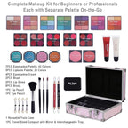 Hot Sugar Makeup Kit for Girls and Women - Full Starter Cosmetics Set with Eye Shadow Palette, Blush, Lip Gloss, Lip & Eye Pencil and Mirror