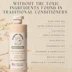 Natural Conditioner for Hair Care, Sulfate Free Conditioner with Vitamin E, Castor, Argan and Almond Oil, Rosemary and Peppermint Scent, For All Hair, 13.5 fl oz