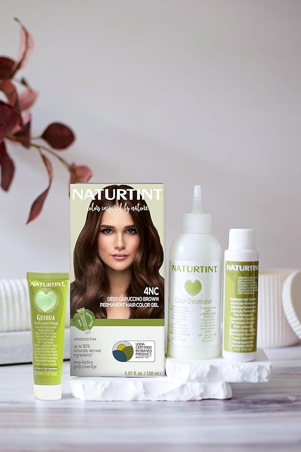 Naturtint 4NC Deep Cappuccino Permanent Hair Color (Pack of 1), Ammonia Free, Vegan, Cruelty Free, up to 100% Gray Coverage, Long Lasting Results (Packaging may vary)