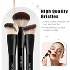 25 pcs Makeup Brush Set Holder Black Professional Kabuki Powder Concealers Eye shadows Blush Eyeliner Eyebrow Contour Eye blending Brushes (25pcs brush with box)