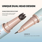 2-in-1 Dual Ended Microblading Freckle Pen & Freckle Stamp,Waterproof Freckle Stamp & Precise 15°Tip for Natural Lifelike Freckle Makeup,Perfect Make up,Last 24Hrs.