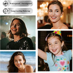 24pcs Glitter Freckles Face Tattoo - Silver Face Sparkle Freckles Temporary Tattoos for Women Girls, Waterproof & Long Lasting Freckles Makeup Patches for Party, Concerts, Daily Accessories