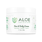 Aloe Infusion Aloe Vera Face & Body Cream – Natural Moisturizer for Dry, Sensitive & Irritated Skin – Hydrating, Non-Greasy Lotion with Shea Butter & Manuka Honey – After-Sun Care & Eczema Cream