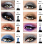 8Pcs Glitter Eye Shadow Sticks Liner Pencils Makeup, Pearl White Smokey Black Gray Silver Violet Purple Khaki Royal Blue Shimmer Glitter Eyeliner Pencil Cream Eyeshadow Palette Makeup for Older Women