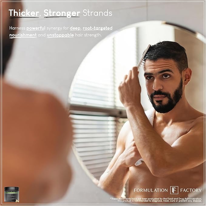 Formulation Factory Crown of Glory 10-in-1 Hair Growth Maximizer, DHT Blocker with Saw Palmetto, Fo-Ti, Collagen, Pumpkin Seed Oil & More, Supports Hair & Scalp Health (4 Month Supply, 240 Capsules)