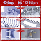 TOCESS Hair Claw Clips for Women - Large 8PK Neutral Matte Jumbo Square Hair Clips for Thick, Thin, Long, Short, Curly Hair Girls, Big Jaw Clip Set for Daily Use(Lavender Purple)