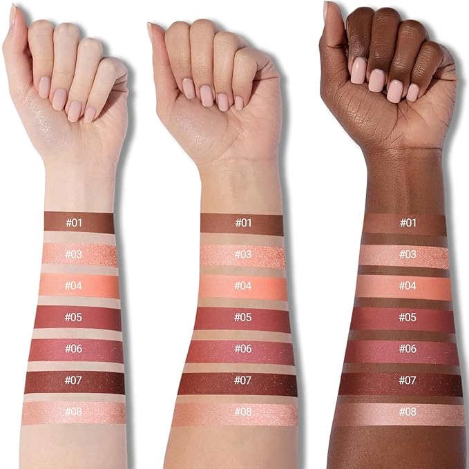 Erinde Dusty Rose Single Eyeshadow Palette, Matte Shimmer Cream Eye Shadow for Women, Blendable Long-Lasting Waterproof Eye Makeup Palette, High Pigment Powder Sombra De Ojos, 06 Blush Pink