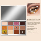 Highly Pigmented Chameleon Eyeshadow Palette, 12 Colors Sparkle Creamy Duo Chrome Multidimensional Eye Shadow Pallet, Long-Wearing Formula,easily blendable,Vegan & Cruelty Free (#01)