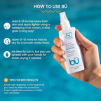 BU SPF 50 Sunscreen Spray for Face and Body, Fragrance Free, Clear Non Aeorsol, Non Greasy and Water Resistant (3-pack)