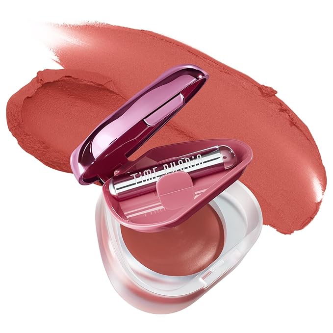 ORBITA LIP AND CHEEK BLURRING POT | Lip & Cheek Tint with Soft Velvety Mud Texture, Blur Matte Finish Lipstick, Featherlight, Multi-Use Makeup, Buildable Color, Long-Wearing (002 Aelia)