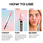 Sacheu Cheek STAY-N Liquid Blush for Cheeks — High Pigment, Buildable, Lightweight Cream Blush for Dewy & Radiant Flushed Cheeks — Long-lasting & Cruelty Free, I'm Playful