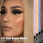 evpct Black Cocoa Matte Cream Eye Shadow Sticks Brightener Pencils for Women, Black Cocoa Silky Eyeshadow Applicator Stick Pen Waterproof, Blendable Crease-Proof Stick Eyeshadow Matte Eye Makeup 77