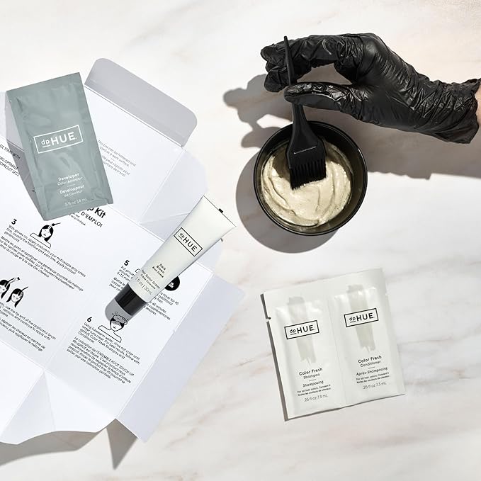 dpHUE Root Touch-Up Kit, Dark Brown - Permanent Hair Color for Gray Coverage - Includes Two Applications - Paraben, SLS & SLES Sulfate Free - Leaping Bunny Certified