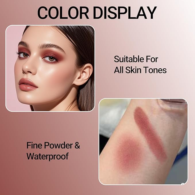 Erinde Brick Red Brown Single Eyeshadow Palette, Matte Cream Eye Shadow for Older Women, Blendable Long-Lasting Waterproof Eye Makeup Palette, High Pigment Powder Sombra De Ojos, 05 Rusty Red Brown