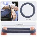 Blue Hair Ties - 100 Pcs Seamless Ponytail Holders - No Damage Thick Hair Bands for Women & Girls