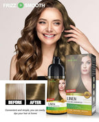 Herbishh Hair Color Shampoo - Magic Gray Hair Dye, Long-Lasting 3-in-1 Coloring Formula, 500ml, Ammonia-Free (Linen)