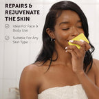 VALITIC Brightening Lemon & Turmeric Kojic Acid Soap, Vitamin C, Retinol - Original Japanese Complex with Hyaluronic Acid, Vitamin E, Shea Butter, Castile Olive Oil - 3 Pack Bundle with African Net