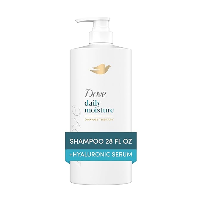 Dove Damage Therapy Shampoo Daily Moisture for Dry Hair with Bio-Protein Care Technology and Hyaluronic Serum 28 Fl Oz